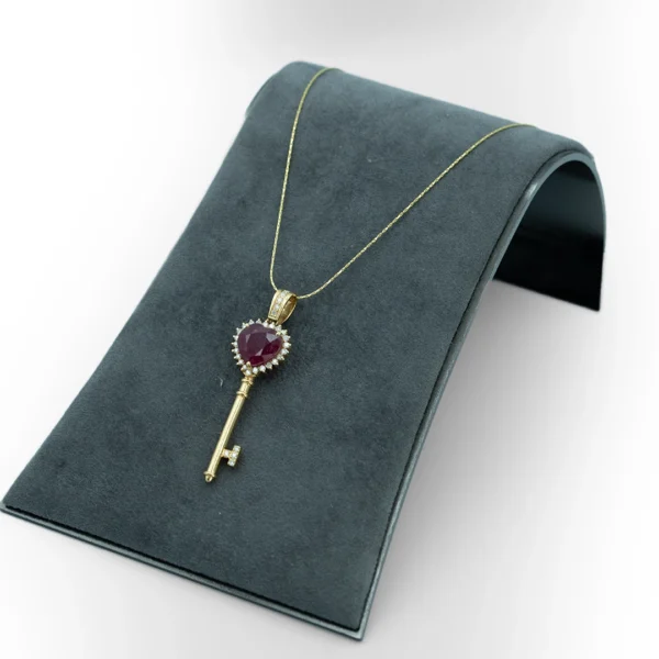 Ruby Key Small Pendant