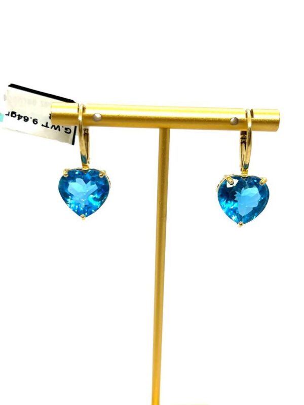 Heart Topaz Earrings