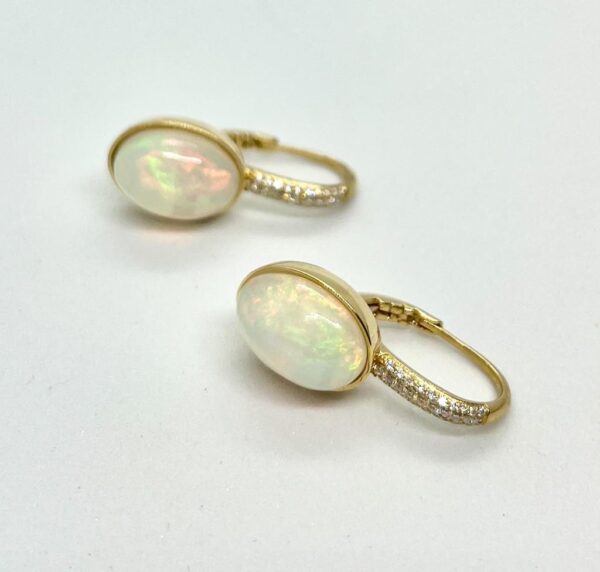 Opal Hoop Earrings