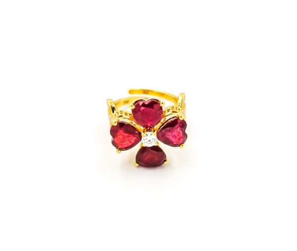 Ruby Flower Ring