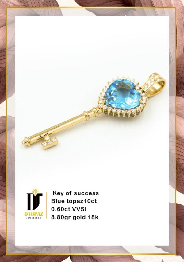 Topaz Big Key Pendant