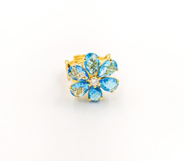 Topaz Flower Ring