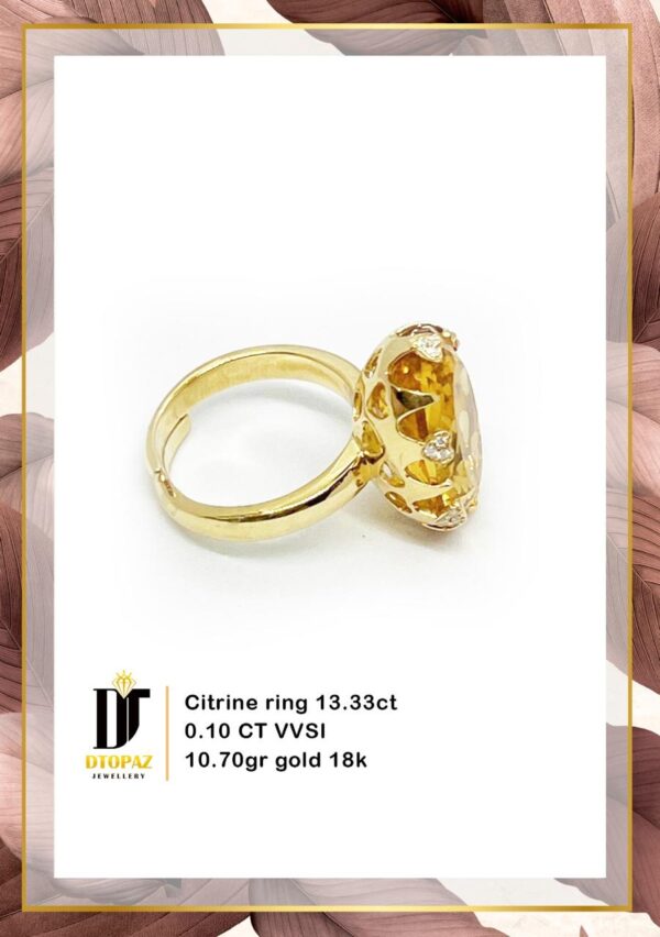 Yellow Citrine Ring