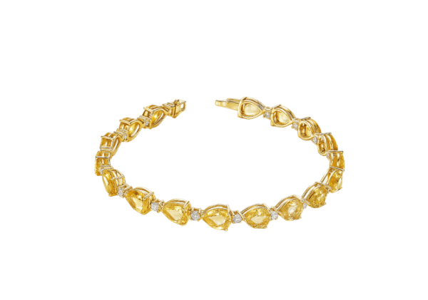 Citrine 24ct bracelet with diamonds